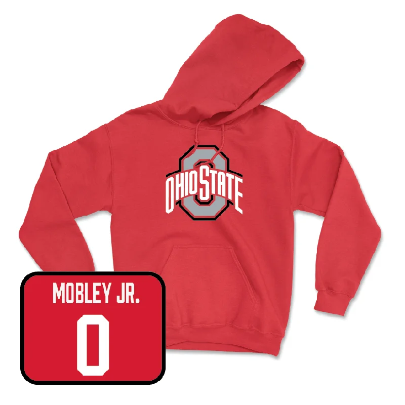 Men's basketball hoodie custom set -Red Men's Basketball Team Hoodie  - John Mobley Jr.