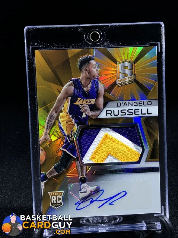 Basketball jerseys anti-odor -D'Angelo Russell 2015-16 Panini Spectra Rookie Jersey Autographs Prizms Orange #102