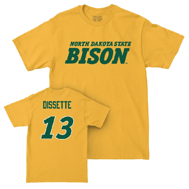 Men's basketball T-shirts training -Gold Men's Basketball Bison Tee - Darik Dissette