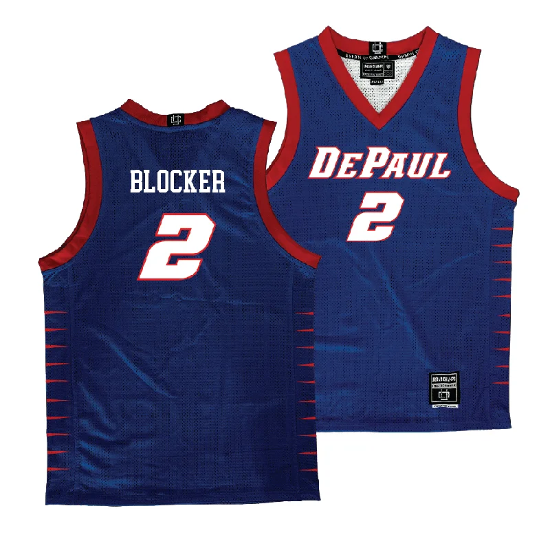 Basketball jerseys team-design -DePaul Men's Royal Basketball Jersey   - Layden Blocker