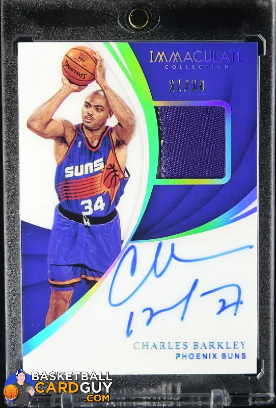 Basketball jerseys streetwear -2018-19 Immaculate Collection Patch Autographs Jersey Number #7 Charles Barkley #/34