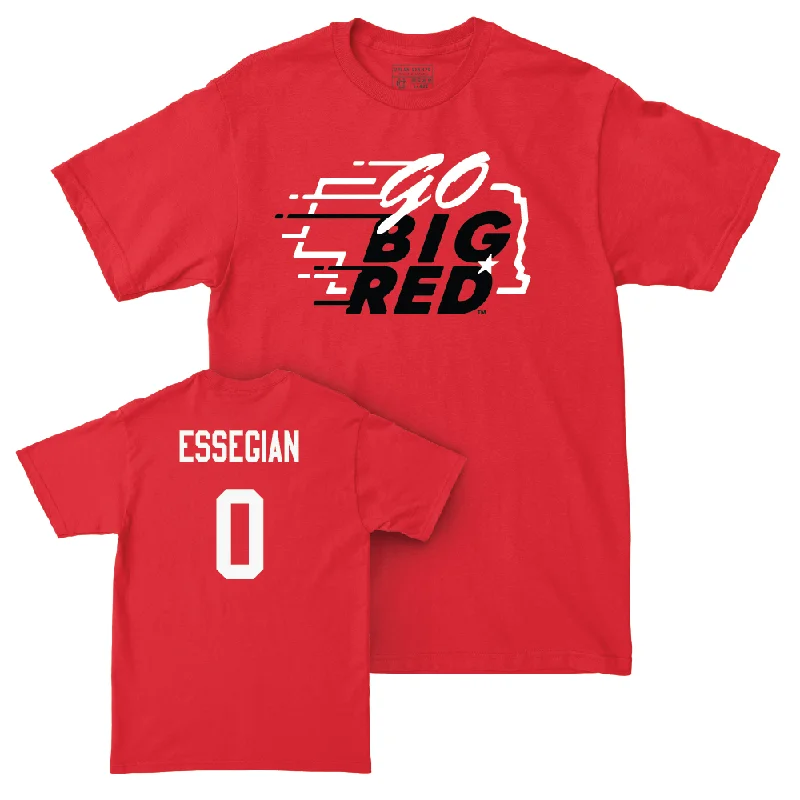 Men's basketball T-shirts UV-protection -Red Men's Basketball GBR Tee  - Connor Essegian