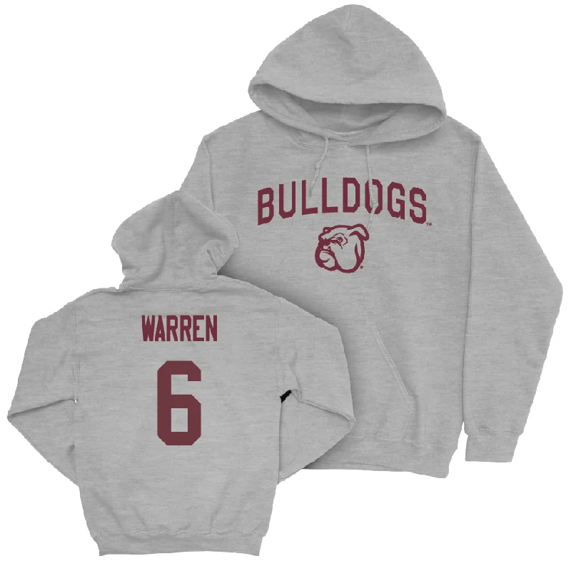 Men's basketball hoodie sweat-free tech -Sport Grey Men's Basketball Bulldogs Hoodie  - Dellquan Warren