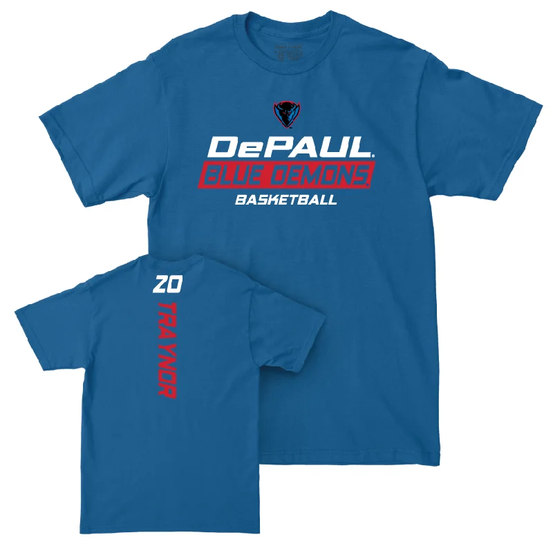 Men's basketball T-shirts sweat-wicking -DePaul Men's Basketball Royal Rush Tee - Jayden Traynor | #20