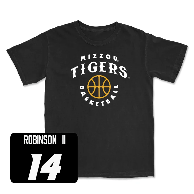 Men's basketball T-shirts performance -Men's Basketball Black Hardwood Tee - Anthony Robinson II