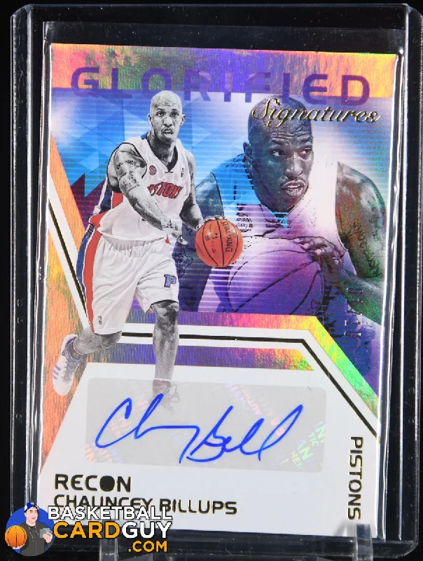 Basketball jerseys all-season -Chauncey Billups 2020-21 Panini Recon Glorified Signatures Gold #52 JERSEY NUMBER #1/10