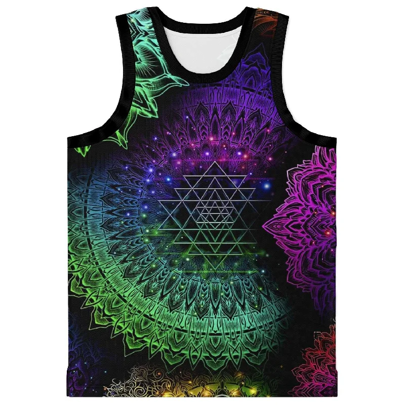 Basketball jerseys cotton -Glowing Mandala Basketball Jersey