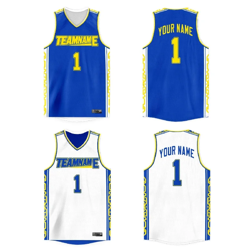 Basketball jerseys team-uniform -Custom Reversible Personalized Team Sport Basketball Jersey V-Neck Double Side Tops