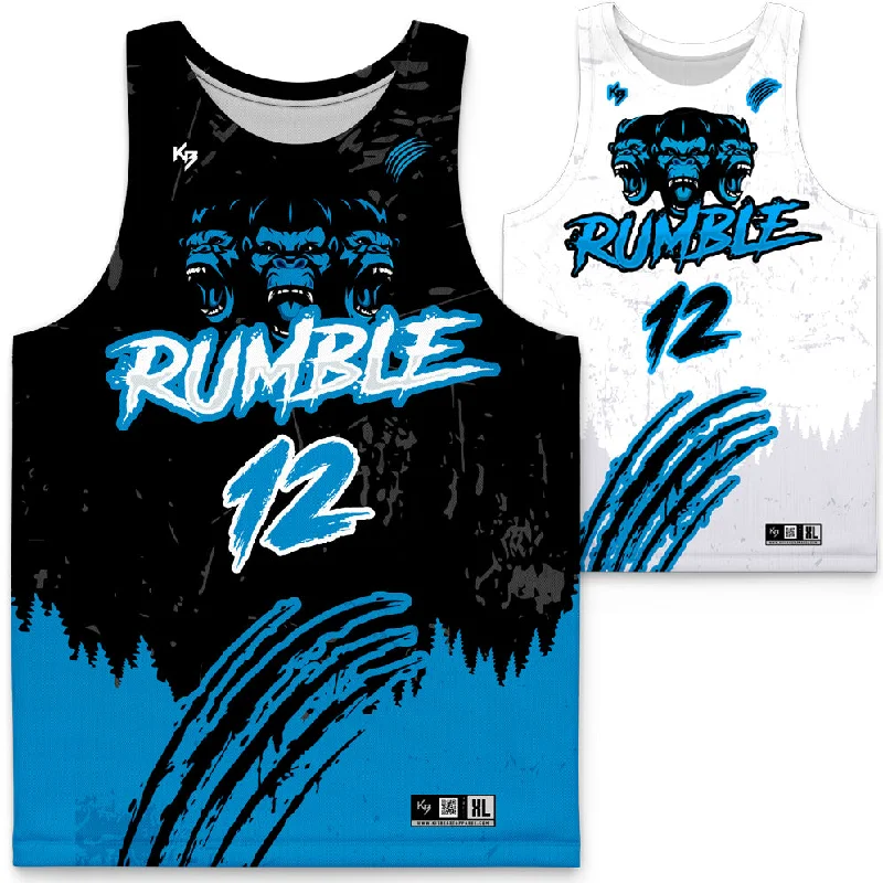 Basketball jerseys durable-retro -Rumble Custom Basketball Jersey (Home + Away)