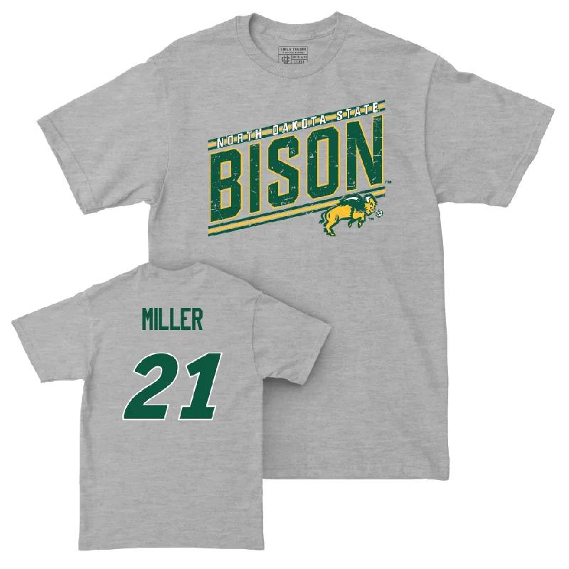 Men's basketball T-shirts modern-quick -Sport Grey Men's Basketball Vintage Tee - Tajavis Miller