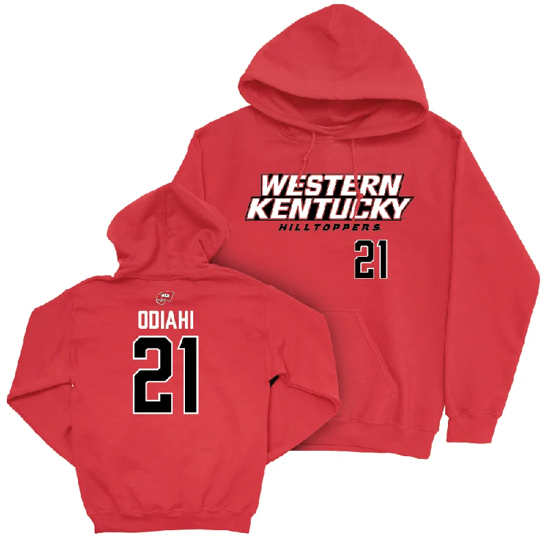 Men's basketball hoodie rare drop -WKU Men's Basketball Red Sideline Hoodie   - Leeroy Odiahi