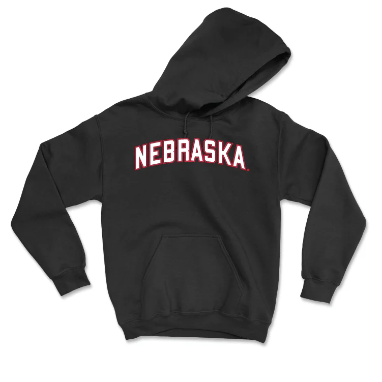 Men's basketball hoodie custom special -Men's Basketball Black Nebraska Hoodie - Brice Williams