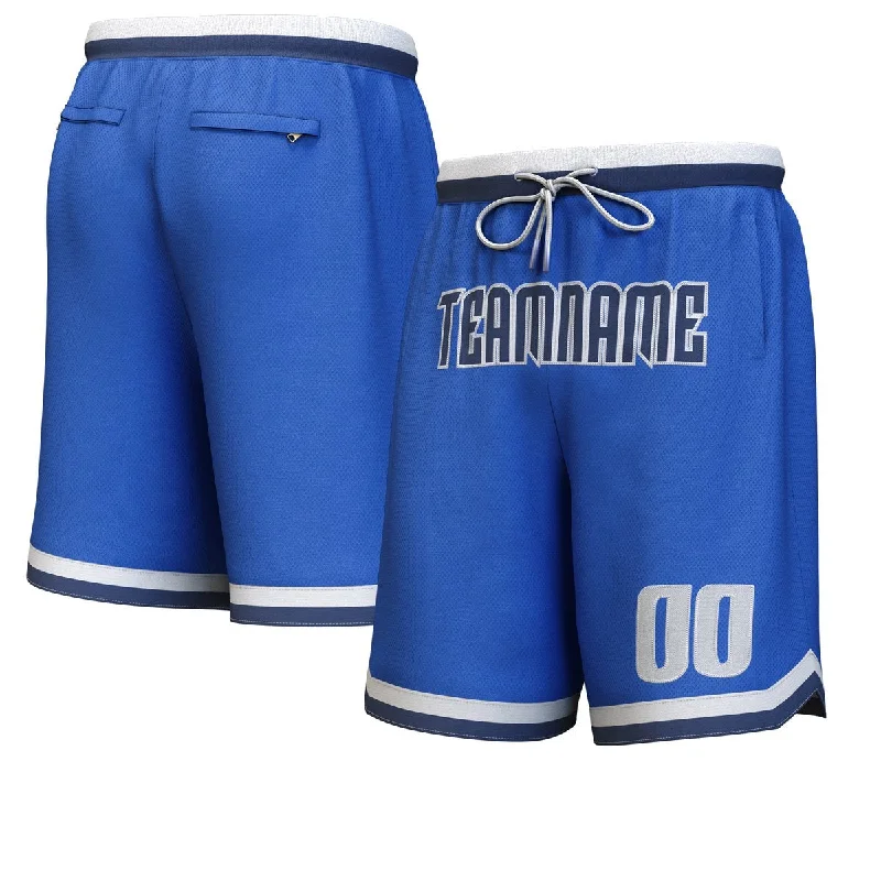 Basketball socks durable-fit -Custom Blue Navy-White Personalized Basketball Shorts