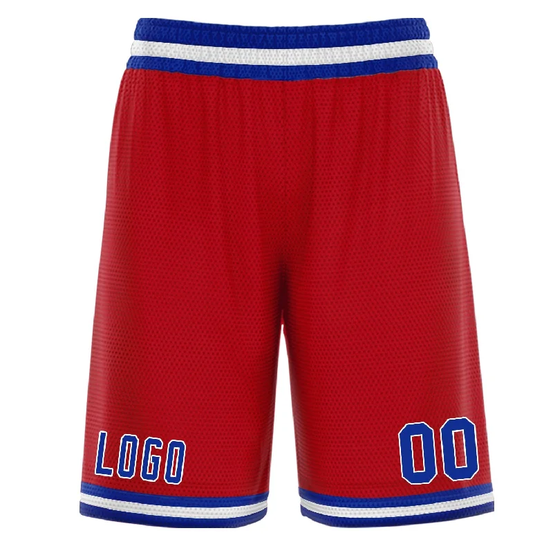 Men's basketball shorts active kit -Custom Red Blue White Basketball Shorts