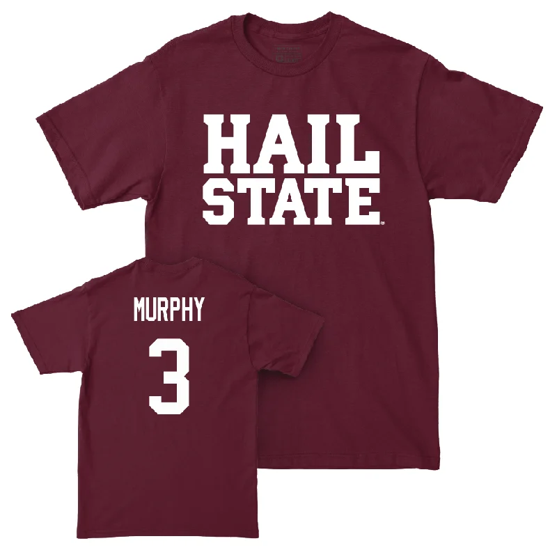 Men's basketball T-shirts stylish-fit -Maroon Men's Basketball Hail Tee  - KeShawn Murphy