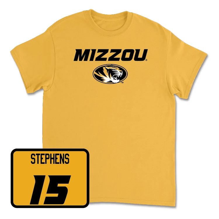 Men's basketball T-shirts pro-season -Gold Men's Basketball Mizzou Tee - Danny Stephens