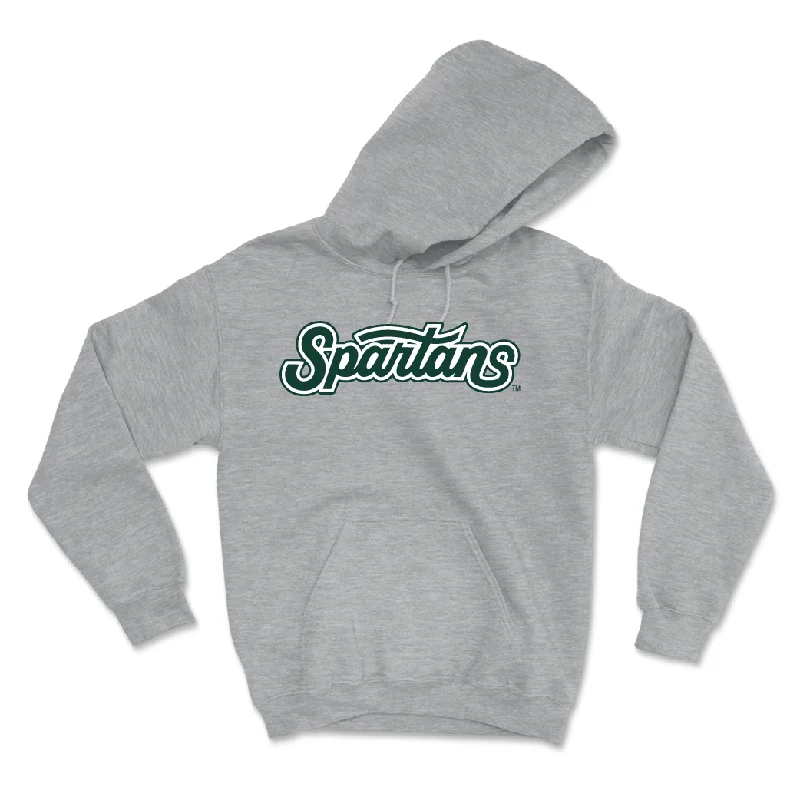 Men's basketball hoodie team hoodies -Sport Grey Men's Basketball Script Hoodie - Tyson Walker