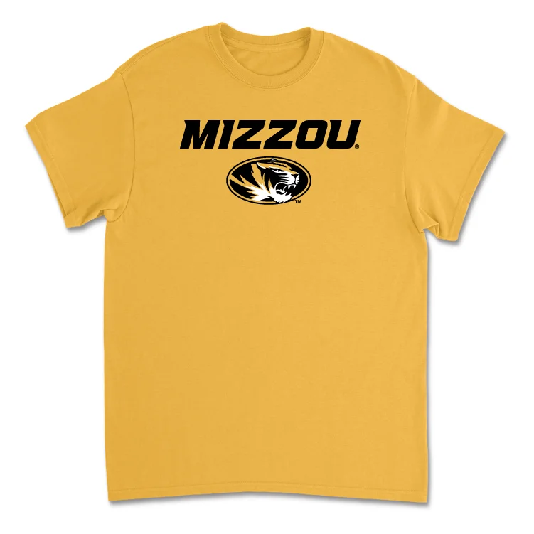 Men's basketball T-shirts vintage-retro -Gold Men's Basketball Mizzou Tee - Nick Honor