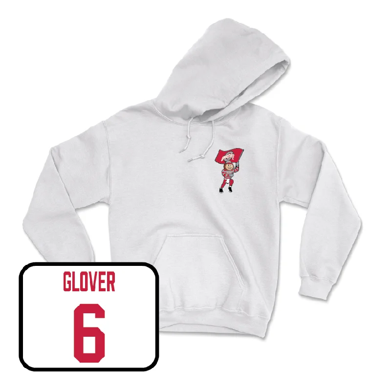 Men's basketball hoodie player special -Men's Basketball White Brutus Hoodie - Ques Glover