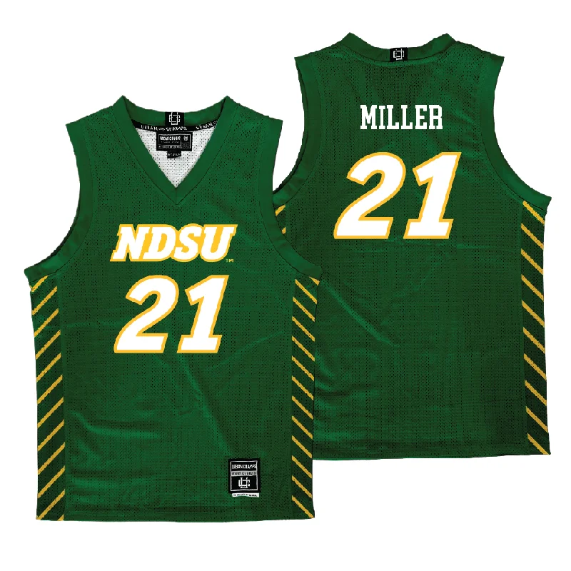 Basketball jerseys practical -NDSU Men's Basketball Green Jersey - Tajavis Miller #21