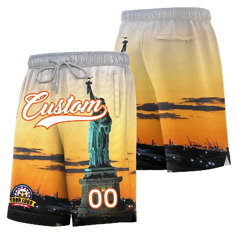 Men's basketball shorts dynamic fit -Custom Personalized New York City Landscape Basketball Shorts