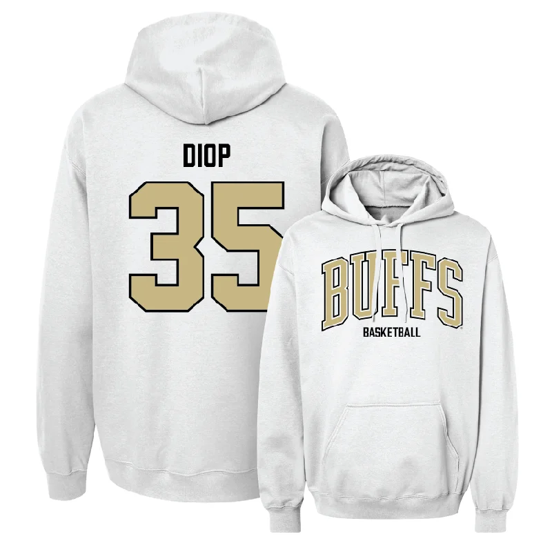 Men's basketball hoodie online store -Men's Basketball White Arch Hoodie - Assane Diop