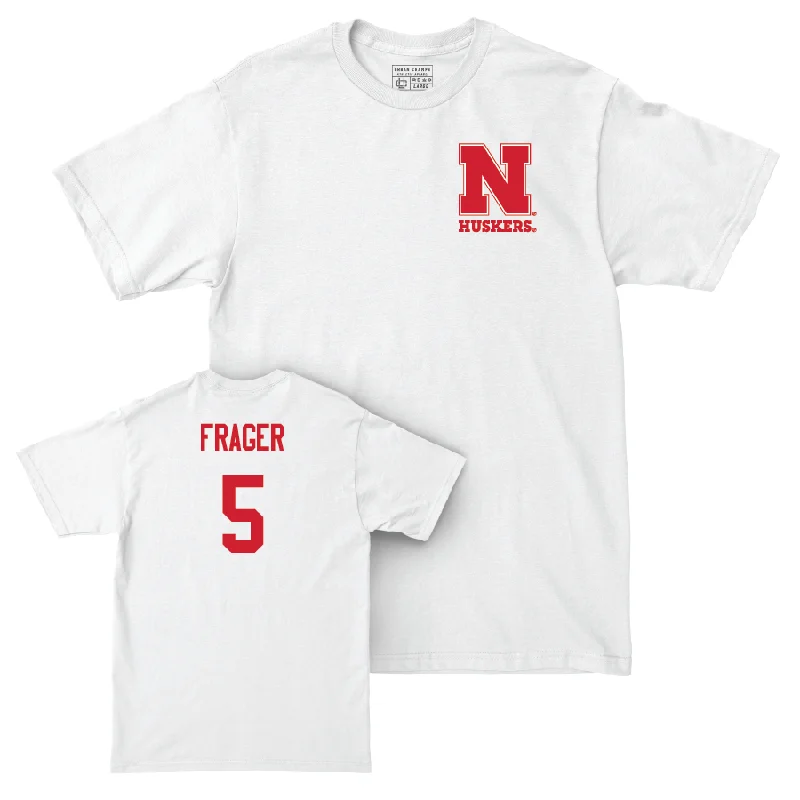 Men's basketball T-shirts vintage-court -Men's Basketball White Comfort Colors Tee  - Braden Frager