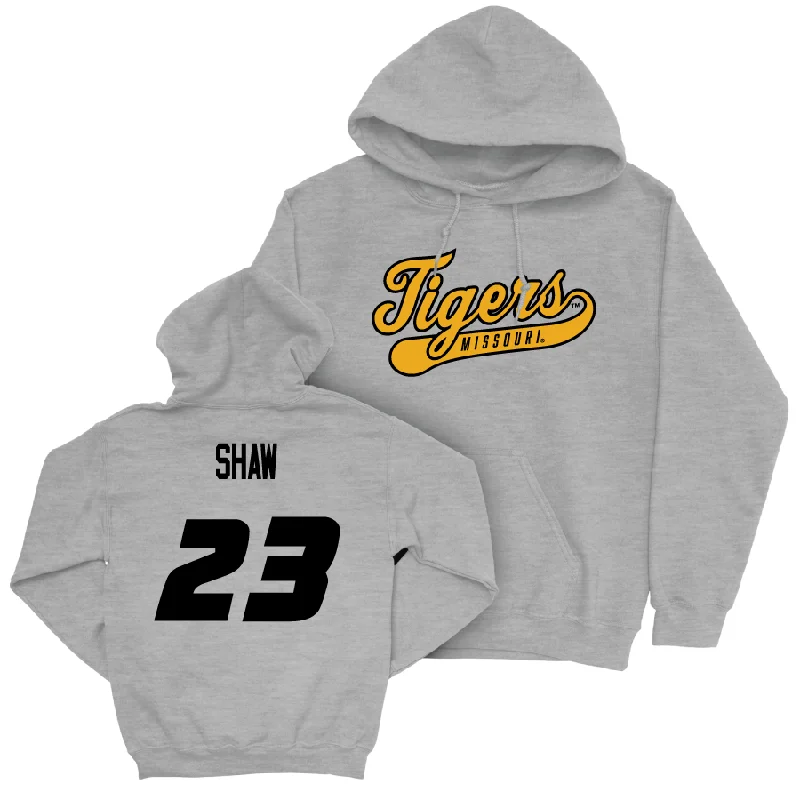 Men's basketball hoodie lightweight feel -Sport Grey Men's Basketball Script Hoodie  - Aidan Shaw