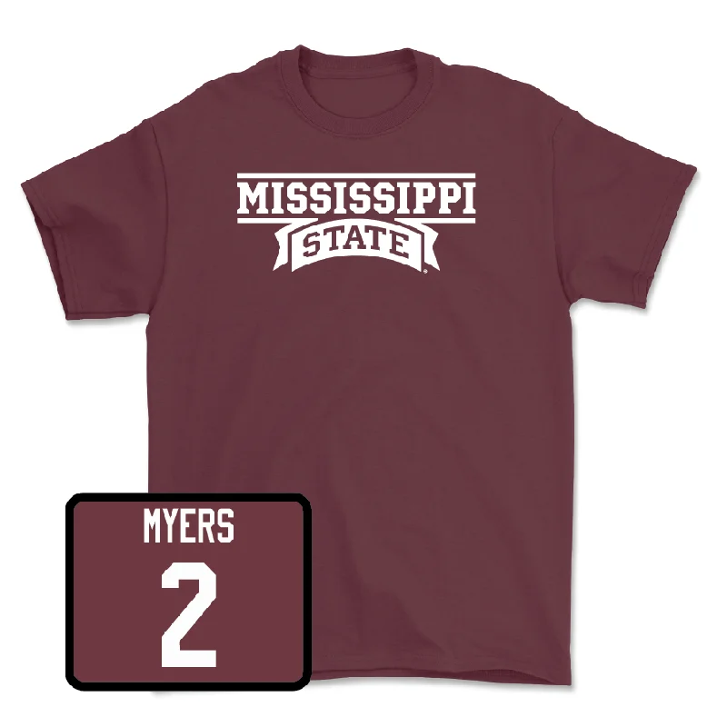 Men's basketball T-shirts pro-design -Maroon Men's Basketball Team Tee - Adrian Myers