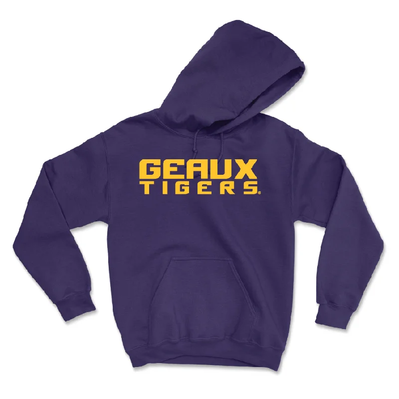 Men's basketball hoodie comfort fit -Men's Basketball Purple Geaux Hoodie - Austin Montgomery