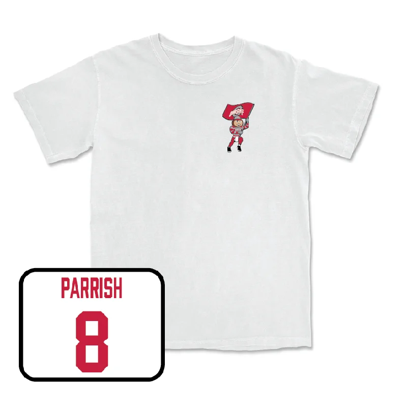 Men's basketball T-shirts durable-performance -Men's Basketball White Brutus Comfort Colors Tee - Micah Parrish