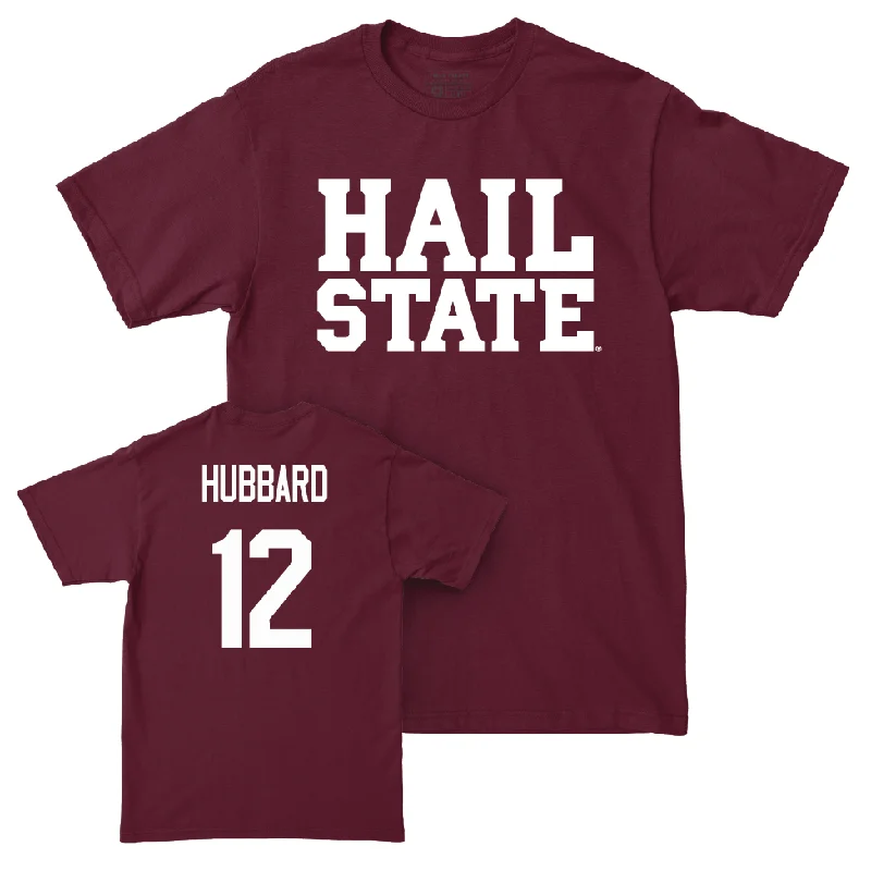 Men's basketball T-shirts lightweight -Maroon Men's Basketball Hail Tee - Josh Hubbard