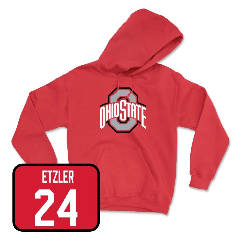 Men's basketball hoodie cost-effective buy -Red Men's Basketball Team Hoodie - Kalen Etzler