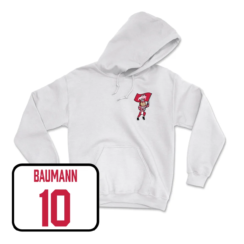 Men's basketball hoodie fast-dry collection -Men's Basketball White Brutus Hoodie - Colby Baumann