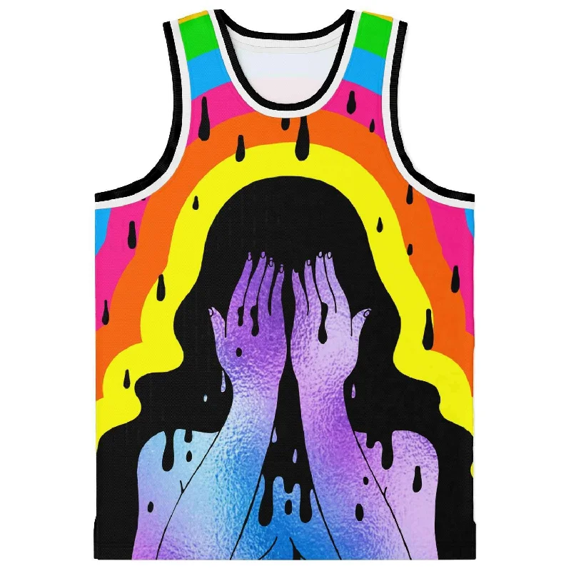 Basketball jerseys stylish-design -Dark Tears Basketball Jersey