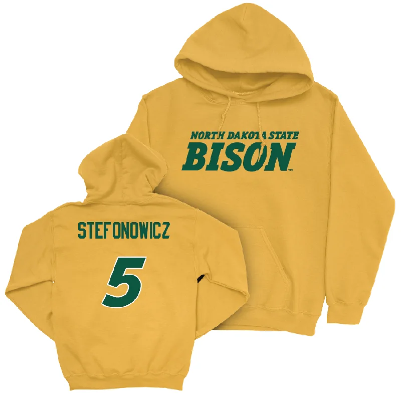 Men's basketball hoodie squad sale -Gold Men's Basketball Bison Hoodie  - Andy Stefonowicz