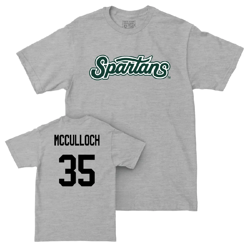 Men's basketball T-shirts stylish-quick -Sport Grey Men's Basketball Script Tee   - Jesse McCulloch