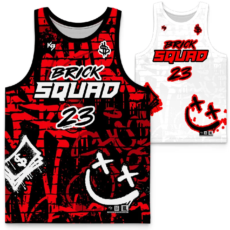 Basketball jerseys team-retro -Brick Squad Custom Basketball Jersey (Home + Away)