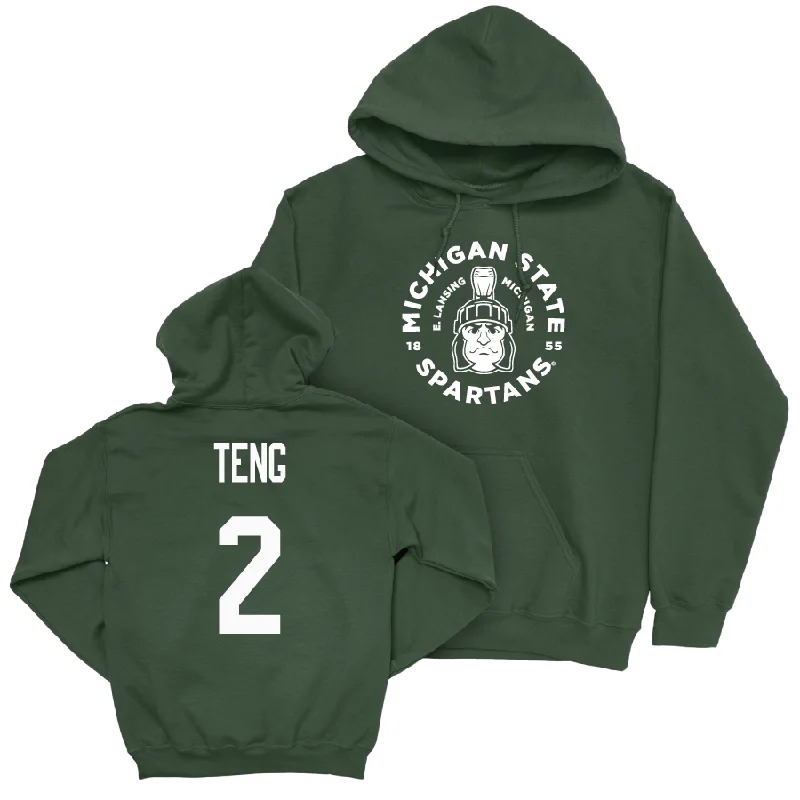 Men's basketball hoodie mesh lining -Green Men's Basketball East Lansing Hoodie   - Kur Teng