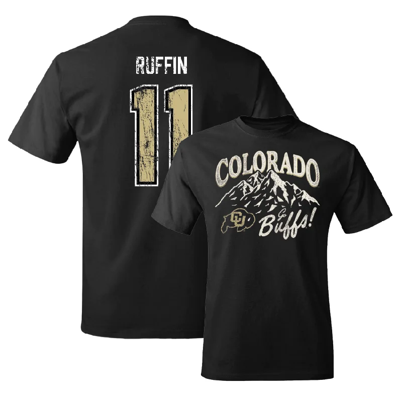 Men's basketball T-shirts yellow -Men's Basketball Black Mountain Tee - Javon Ruffin