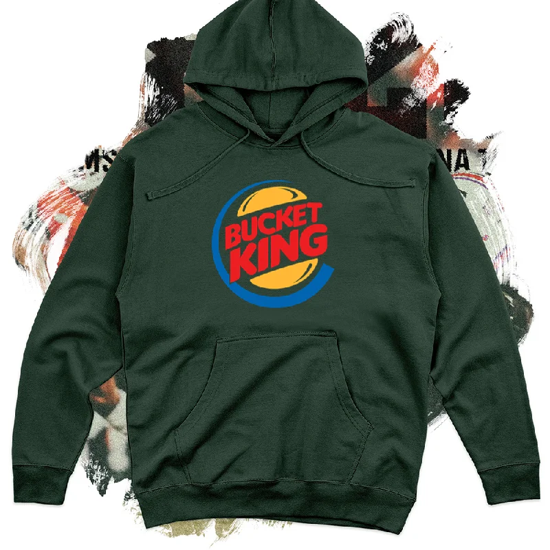 Men's basketball hoodie pro league wear -Bucket King Midweight Hooded Sweatshirt