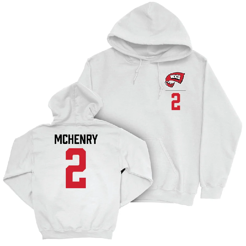 Men's basketball hoodie player hoodies -WKU Men's Basketball White Logo Hoodie - Don McHenry | #2