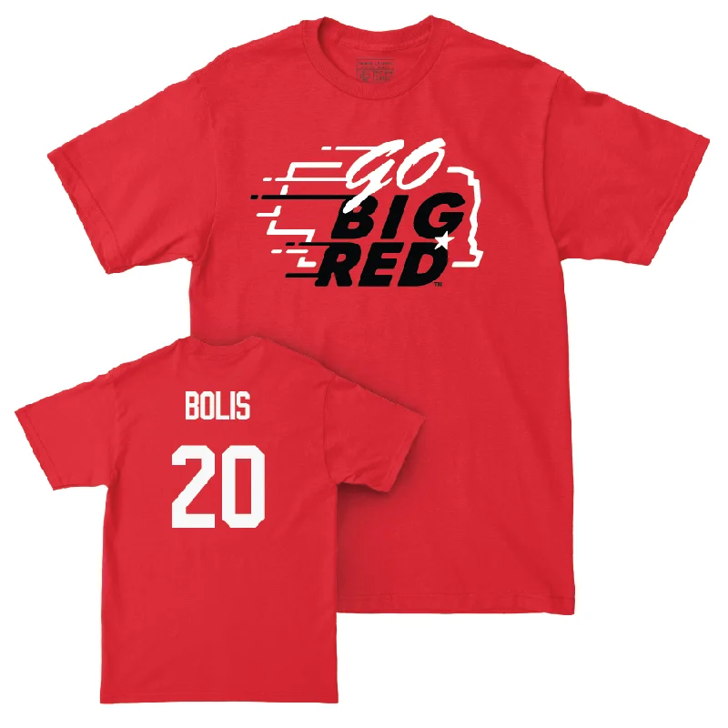 Men's basketball T-shirts lightweight-fan -Red Men's Basketball GBR Tee  - Justin Bolis