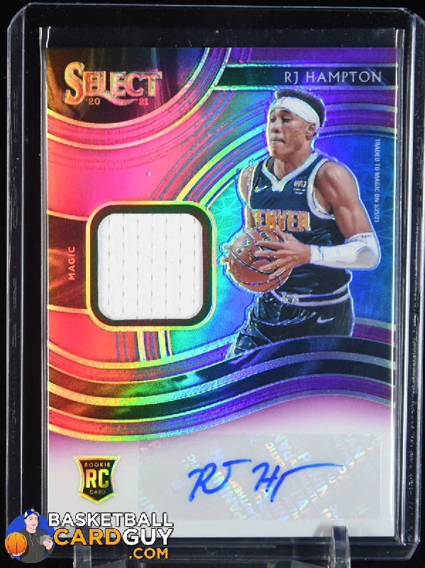 Basketball jerseys luxury -RJ Hampton 2020-21 Select Rookie Jersey Autographs Prizms Purple RC #/99