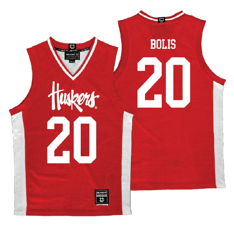 Nebraska Men's Basketball Red Jersey  - Justin Bolis