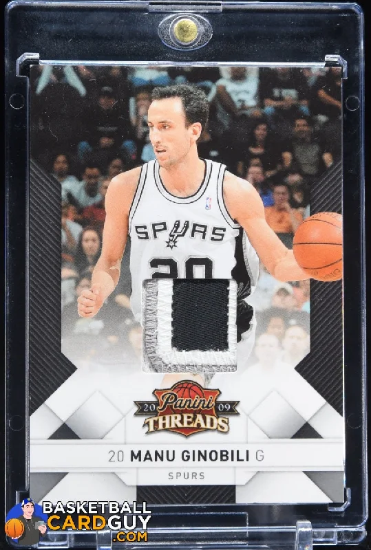 Basketball jerseys graphic -Manu Ginobili 2009-10 Panini Threads Jerseys Prime PATCH #83 #/25