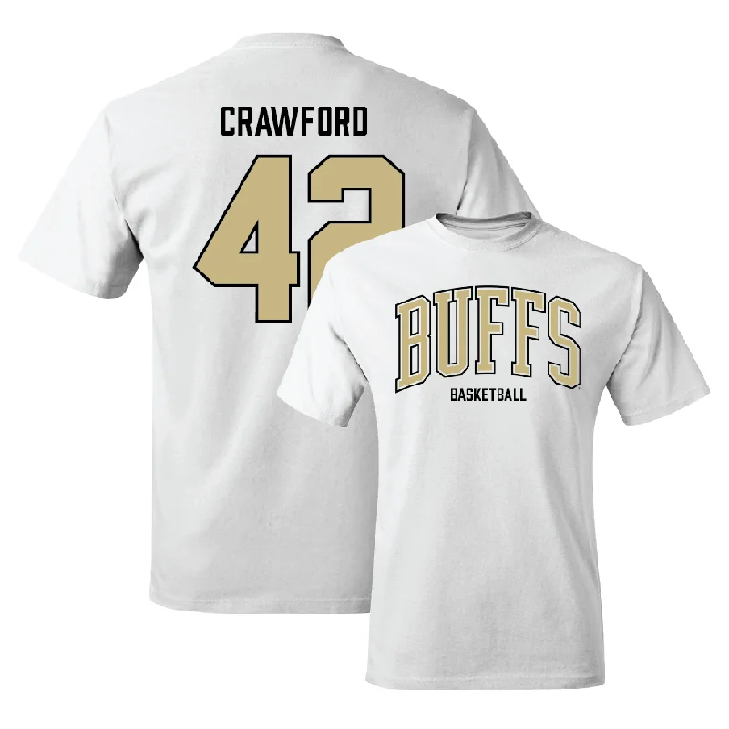 Men's basketball T-shirts lightweight-comfort -Men's Basketball White Arch Tee  - Andrew Crawford