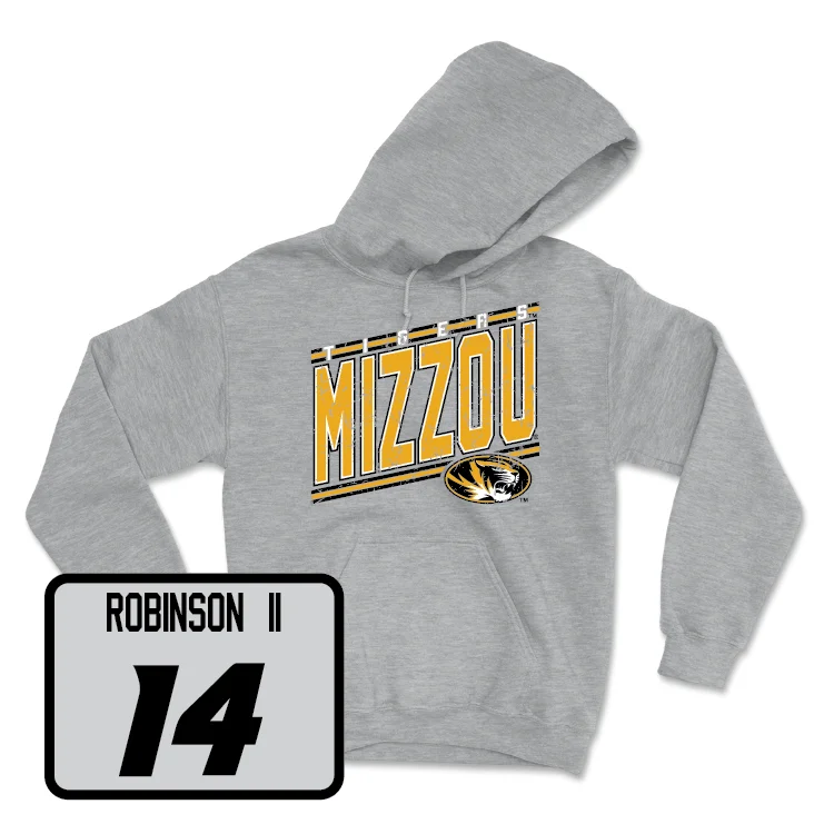 Men's basketball hoodie team offer -Sport Grey Men's Basketball Vintage Hoodie - Anthony Robinson II