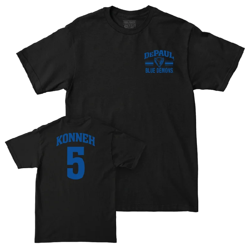 Men's basketball T-shirts lightweight-design -DePaul Men's Basketball Black Victory Tee - Sekou Konneh | #5