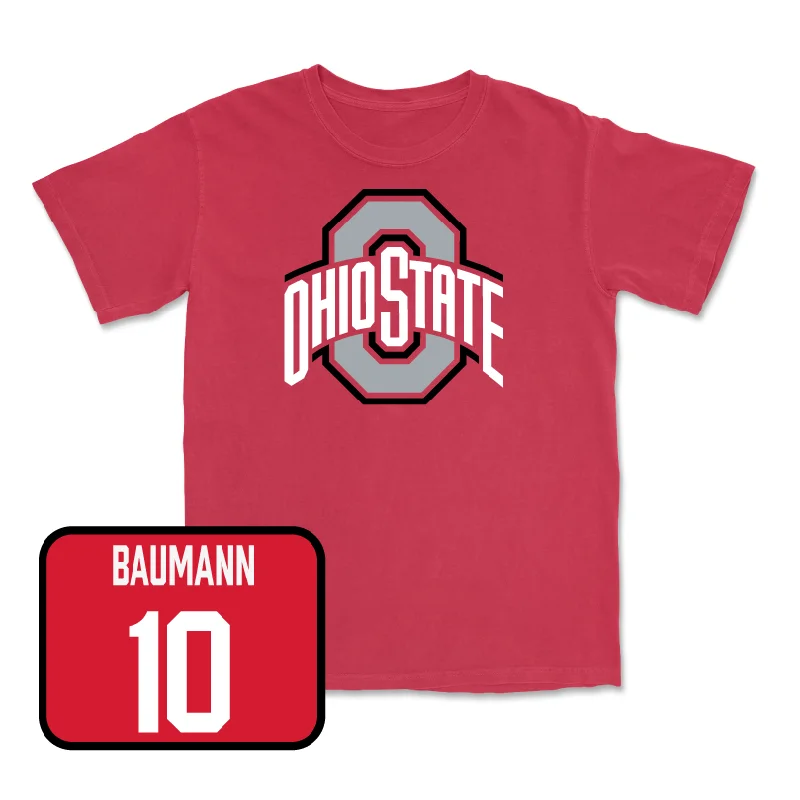 Men's basketball T-shirts durable-moisture -Red Men's Basketball Team Tee - Colby Baumann